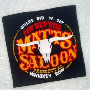 Vintage saloon bar tee single stitch black XL Matt’s Saloon Whiskey Row AZ retro